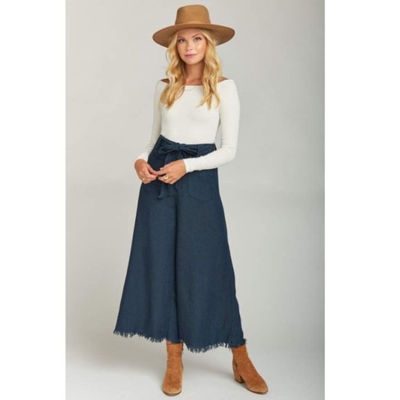 Show Me Your MuMu Pants - SHOW ME YOUR MUMU Lasso Midnight Chambray Pants S